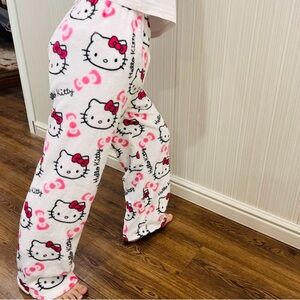 Adults Kitty Cat Soft Womens Pajama Pants Medium Large XL Cute Sleep Pink Bottom